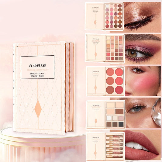 💄✨ Uitklapbaar 48-Kleuren Make-upboek – Oogschaduw, Blush, Highlighter & Lipmake-up in Eén