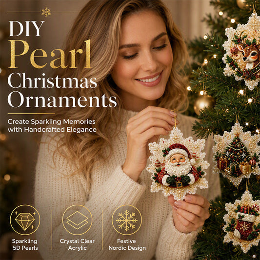 🎄 5D Diamond Painting Kerstornamenten – Maak Zelf Sprankelende Decoraties met Parels