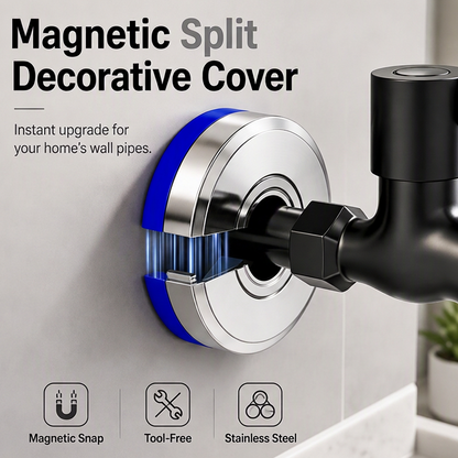 🧲 Magnetische Buisafdekking – Gesplitste Afdekring voor Leidingen Zonder Demontage