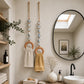 💧 2+1 GRATIS！！🏡 Decoratieve Handdoekhanger met Kralen & Houten Ring | Praktisch voor Keuken & Badkamer | Handig Ophangen met een Warme, Natuurlijke Look