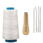 🧵 Leren Naaipriemset – Verwisselbare Naalden & Gewaxt Garen voor Leer, Canvas & Reparaties