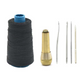 🧵 Leren Naaipriemset – Verwisselbare Naalden & Gewaxt Garen voor Leer, Canvas & Reparaties