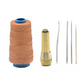 🧵 Leren Naaipriemset – Verwisselbare Naalden & Gewaxt Garen voor Leer, Canvas & Reparaties