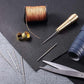 🧵 Leren Naaipriemset – Verwisselbare Naalden & Gewaxt Garen voor Leer, Canvas & Reparaties
