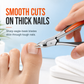 ✂️ Gebogen Precisie-Teennagelknipper – RVS Knipper voor Dikke & Moeilijk Bereikbare Nagelranden