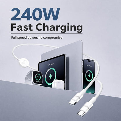 📱⌚ Snellaadkabel voor meerdere apparaten – Oplader voor horloges met kliksysteem en USB-C-voeding