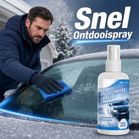 🧊⚡ BEPERKTE ACTIE – Snelle Autoruit Ontdooispray | Spray, Wacht & Veeg
