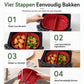 🍗🔥50% KORTING | Dubbele Siliconen Airfryer Bakvorm – Bereid 2 Gerechten Tegelijk