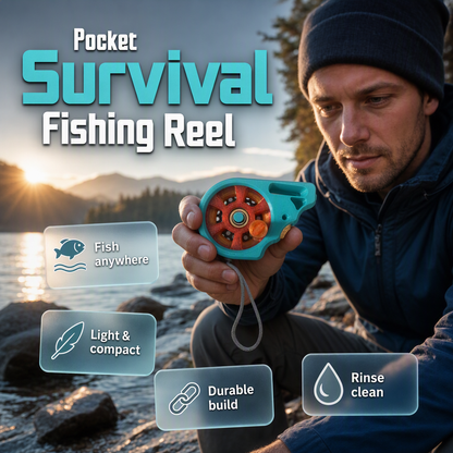 🎣⚡ 50% KORTING | Draagbare Mini-Vismolen – Geen Lange Hengel Nodig