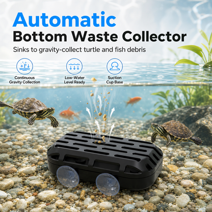 🐢💧 50% KORTING | Automatische Bodemafvalvanger – Voor Schonere Schildpad- & Aquariumbakken