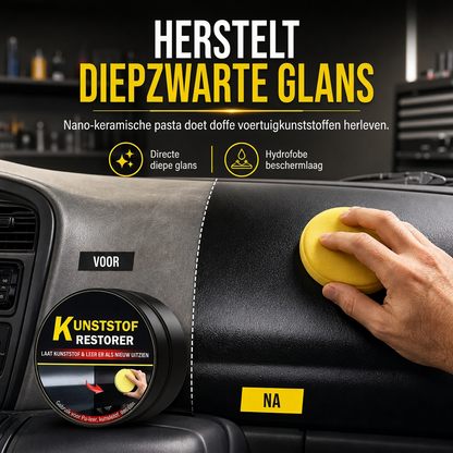 🚗✨ 50% KORTING | Kunststof Restorer Wax – Geef Vervaagd Zwart Plastic Weer een Diepere Glans