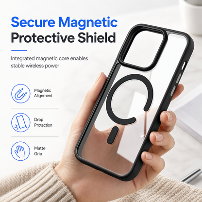🧲✨ 50% KORTING | Magnetisch Transparant Telefoonhoesje – Sterke Grip & Slanke Bescherming