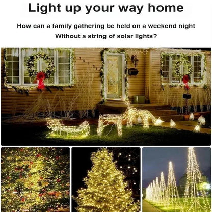 ✨☀️ 50% KORTING | Solar Lichtsnoer – 100 LED, 8 Modi & Automatisch Aan bij Schemering