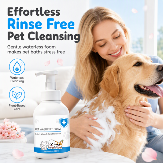 🐾 Droogshampoo Schuim voor Honden en Katten – Vacht Reinigen Zonder Water