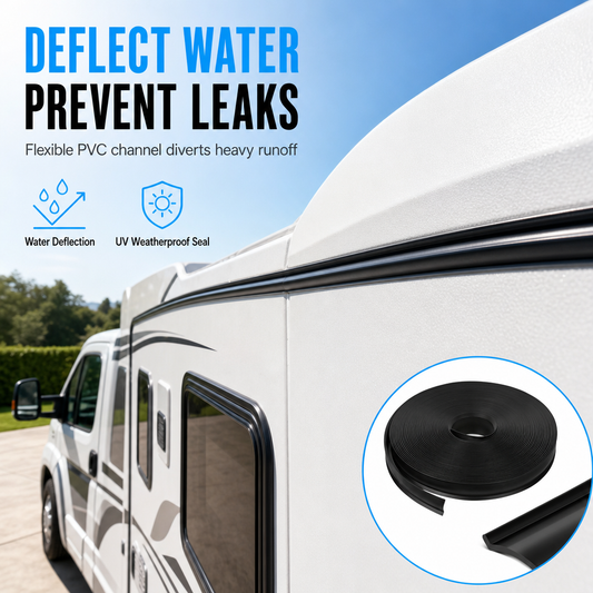 🚐 PVC Regenwater Afvoerstrip voor Campers en Caravans – Flexibele Watergeleider