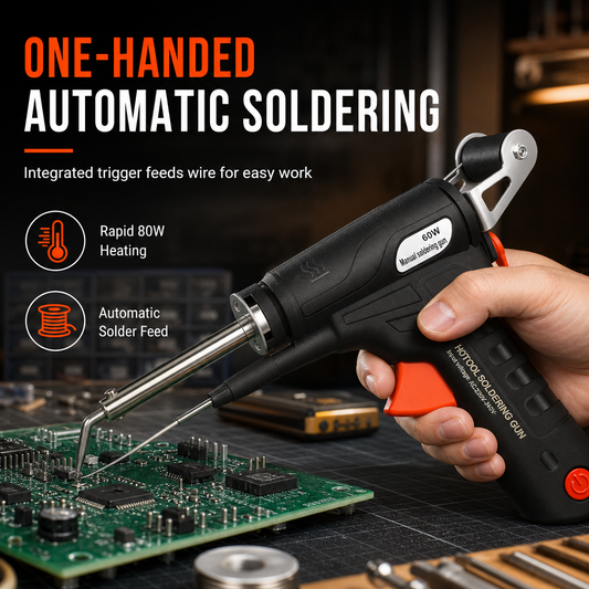 🔧 Automatisch Soldeerpistool met Draadaanvoer – Soldeer Gemakkelijker met Eén Hand