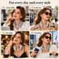 🧣✨ 3-in-1 Sjaal met Pareldetails & Afneembare Ketting – Magnetische Sluiting voor Elegante Looks