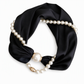🧣✨ 3-in-1 Sjaal met Pareldetails & Afneembare Ketting – Magnetische Sluiting voor Elegante Looks