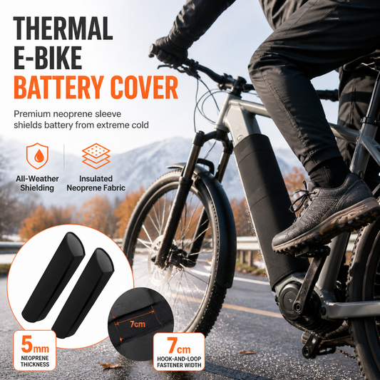 🚴❄️ Thermische E-Bike Accuhoes – 5mm Neopreen Isolatie tegen Kou, Modder & Vuil