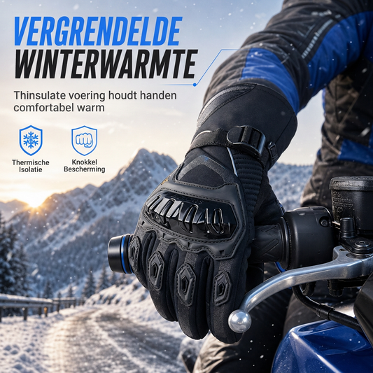 🏍️ 50% KORTING – Extra Warme Waterdichte Motorhandschoenen | Dikke Winterhandschoenen voor Koude en Natte Ritten