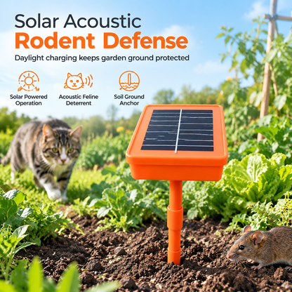 ☀️🐭 Solar Muizenverjager voor de Tuin – Met Katten­geluiden, Grondpen & Weerbestendig Ontwerp