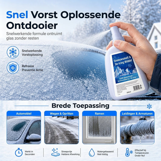 ❄️🚗 Auto Ontdooispray – Snelle IJsvorming Verwijderen van Voorruit & Autoruiten