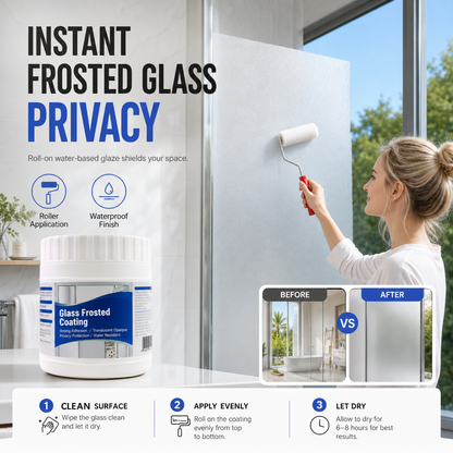 🪟✨ Matglas Coating met Roller – Privacyverf voor Glas, Lichtdoorlatend & Eenvoudig Aan te Brengen