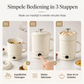 🍵✨ 2-in-1 Elektrische Kookbeker met Stoommandje – Keramische Binnenlaag & LED-Touchbediening